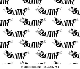 Cool Typographical Team Creative Pattern