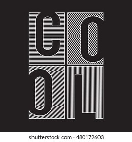 Cool typography, t-shirt graphics, vectors