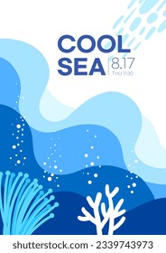 Imagen de afiche de fondo bajo el agua fría
