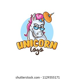 Cool Unicorn donuts logo