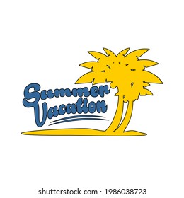 arte de dibujo fresco y único con el concepto de vacaciones de verano