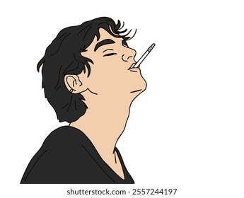 COOL AND UNIQUE ILLUSTRATION OF PEOPLE SMOKING. VECTOR FILES