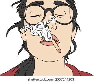 COOL AND UNIQUE ILLUSTRATION OF PEOPLE SMOKING. VECTOR FILES