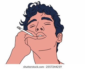 COOL AND UNIQUE ILLUSTRATION OF PEOPLE SMOKING. VECTOR FILES