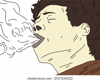 COOL AND UNIQUE ILLUSTRATION OF PEOPLE SMOKING. VECTOR FILES