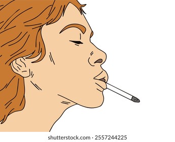 COOL AND UNIQUE ILLUSTRATION OF PEOPLE SMOKING. VECTOR FILES