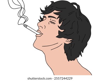 COOL AND UNIQUE ILLUSTRATION OF PEOPLE SMOKING. VECTOR FILES