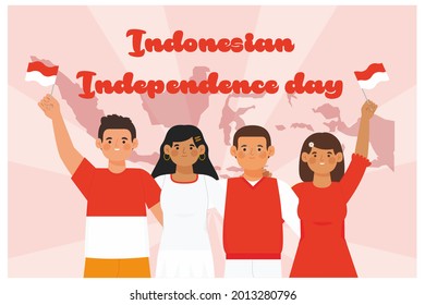 cool and unique illustration themed indonesian independence day