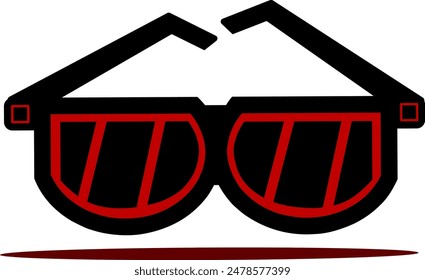 cool and unique sunglasses design vector