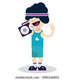 Cool Urban Boy Vector Art in Illustrator
