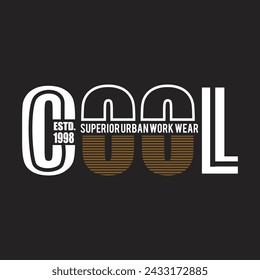 cool urban work wear design typography vector illustration