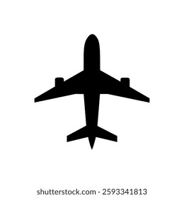 cool vector airplane in black
