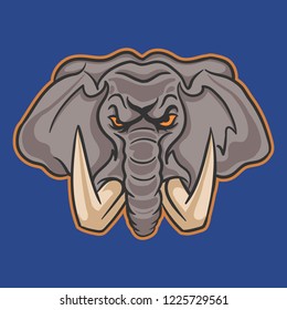 Cool vector of ancient elephant head