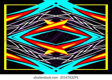 cool vector background wrap car design with line pattern and bright colors