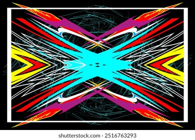 cool vector background wrap car design with line pattern and bright colors