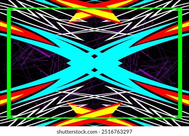 cool vector background wrap car design with line pattern and bright colors