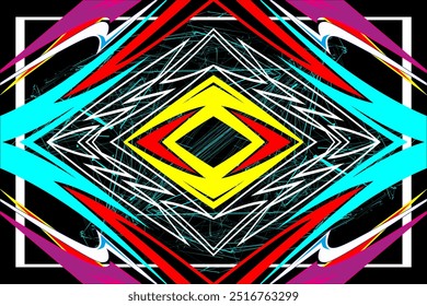 cool vector background wrap car design with line pattern and bright colors