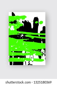 Cool vector bright poster with abstract colorful elements. Poster, brochure, banner or flyer template design.