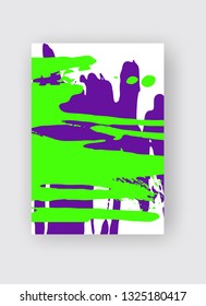Cool vector bright poster with abstract colorful elements. Poster, brochure, banner or flyer template design.