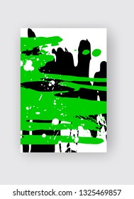 Cool vector bright poster with abstract colorful elements. Poster, brochure, banner or flyer template design.