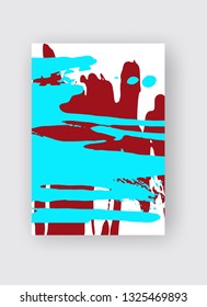 Cool vector bright poster with abstract colorful elements. Poster, brochure, banner or flyer template design.