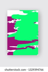 Cool vector bright poster with abstract colorful elements. Poster, brochure, banner or flyer template design.