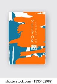 Cool vector bright poster with abstract colorful elements. Poster, brochure, banner or flyer template design.