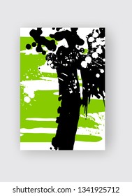 Cool vector bright poster with abstract colorful elements. Poster, brochure, banner or flyer template design.