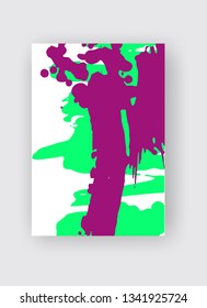 Cool vector bright poster with abstract colorful elements. Poster, brochure, banner or flyer template design.