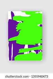 Cool vector bright poster with abstract colorful elements. Poster, brochure, banner or flyer template design.