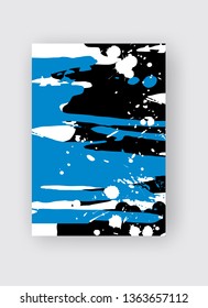 Cool vector bright poster with abstract colorful elements. Poster, brochure, banner or flyer template design.