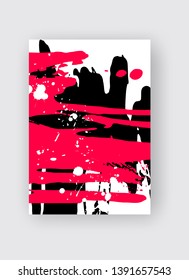 Cool vector bright poster with abstract colorful elements. Poster, brochure, banner or flyer template design.