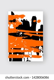 Cool vector bright poster with abstract colorful elements. Poster, brochure, banner or flyer template design.