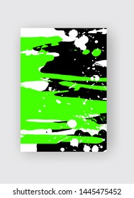 Cool vector bright poster with abstract colorful elements. Poster, brochure, banner or flyer template design.