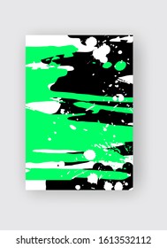 Cool vector bright poster with abstract colorful elements. Poster, brochure, banner or flyer template design.