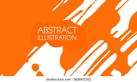 Cool Vektorhelles Poster mit orangefarbenen abstrakten Farbelementen.. Poster, Broschüre, Banner oder Flyer Template Design. farbige Vektorgrafik.