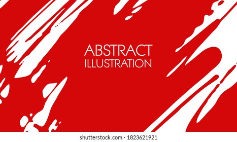 Afiche brillante vector frío con elementos de color de tinta abstracta roja. Diseño de carteles, folletos, pancartas o plantillas de volante. Grunge ilustración vectorial.