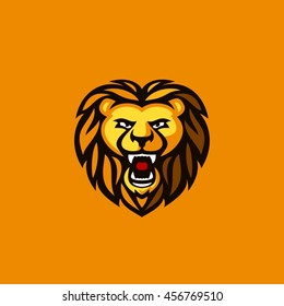 Cool vector character Lion head