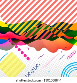 Cool vector collage in contemporary style that can be used as poster, card, banner design.