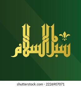 A cool vector design for the Islamic book title that can be translated into "Ways of Peace"