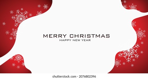 COOL VECTOR DESIGN RED BACKGROUND MERRY CHRISTMAS WITH SNOW.