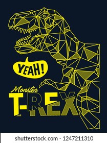 Cool Vector Dinosaur Design For T Shirt.