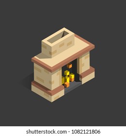 Cool vector fireplace