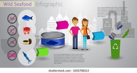 Cool vector flat design fishing boat with crew