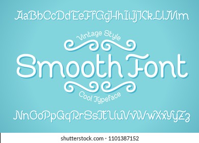 Cool vector font set with tiny ornate