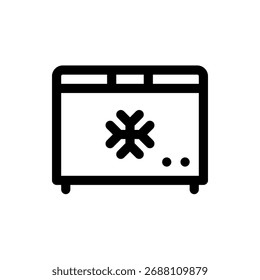 Vector fresco de un congelador, ideal para cocinas y electrodomésticos