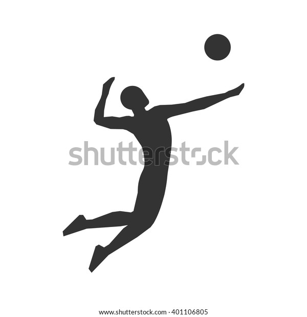 Cool Vector Icon Volleyball Volleyball Players Stock Vector Royalty Free