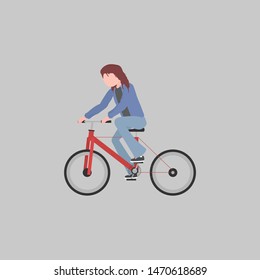 Cool vector illustration of man riding on the bike