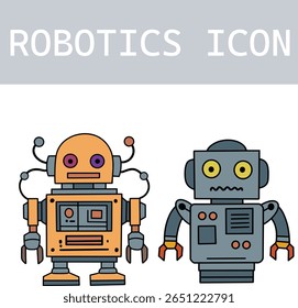 Coole Vektorgrafik eines Robotersymbols