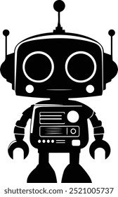 Un personaje de robot de Vector fresco en Illustrator